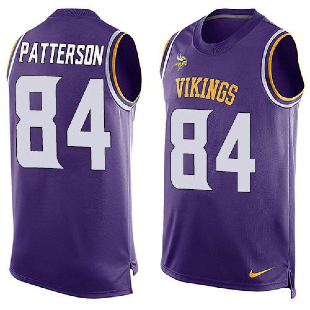 Vikings #84 Cordarrelle Patterson Purple Team Color Men's Stitched NFL Limited Tank Top Jersey