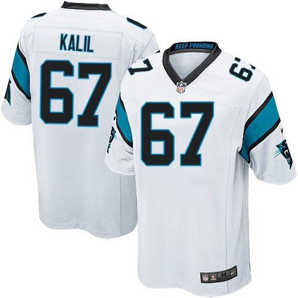Panthers #67 Ryan Kalil White Youth Stitched NFL Elite Jersey