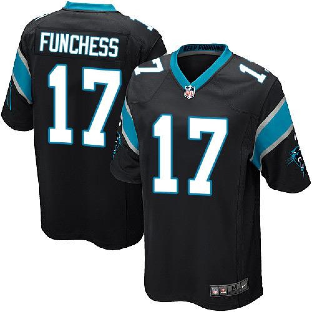 Panthers #17 Devin Funchess Black Team Color Youth Stitched NFL Elite Jersey