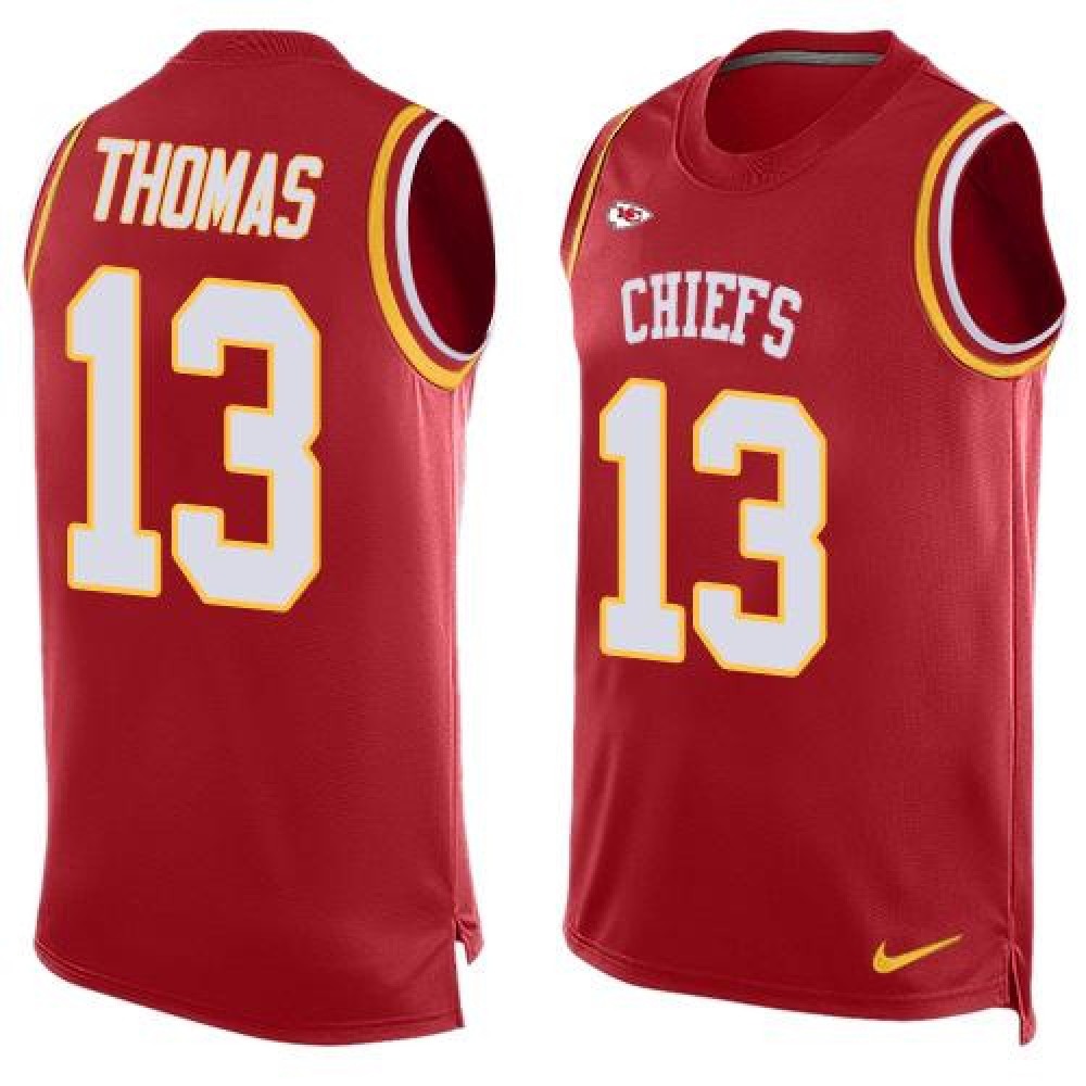 Chiefs #13 De'Anthony Thomas Red Team Color Men's Stitched NFL Limited Tank Top Jersey