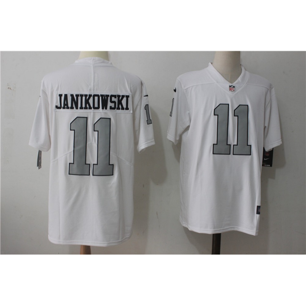 Men'sOakland Raiders #11 Sebastian Janikowski White Stitched NFL Vapor Untouchable Limited Jersey