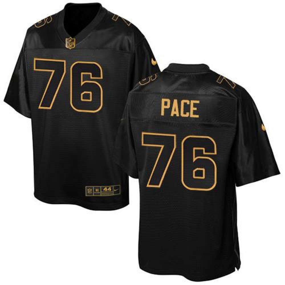 Rams #76 Orlando Pace Black Men's Stitched NFL Elite Pro Line Gold Collection Jersey