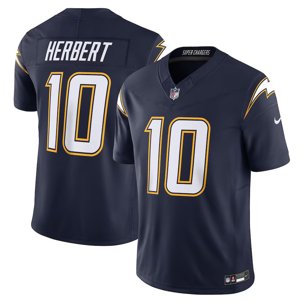 Youth Los Angeles Chargers #10 Justin Herbert Nike Navy Alternate Super Chargers Vapor F.U.S.E. Limited Jersey