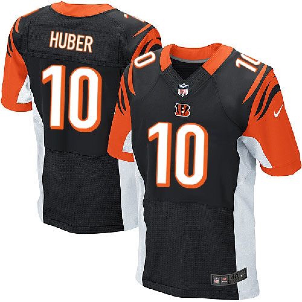 Bengals #10 Kevin Huber Black Team Color Men's Stitched NFL Elite Jersey