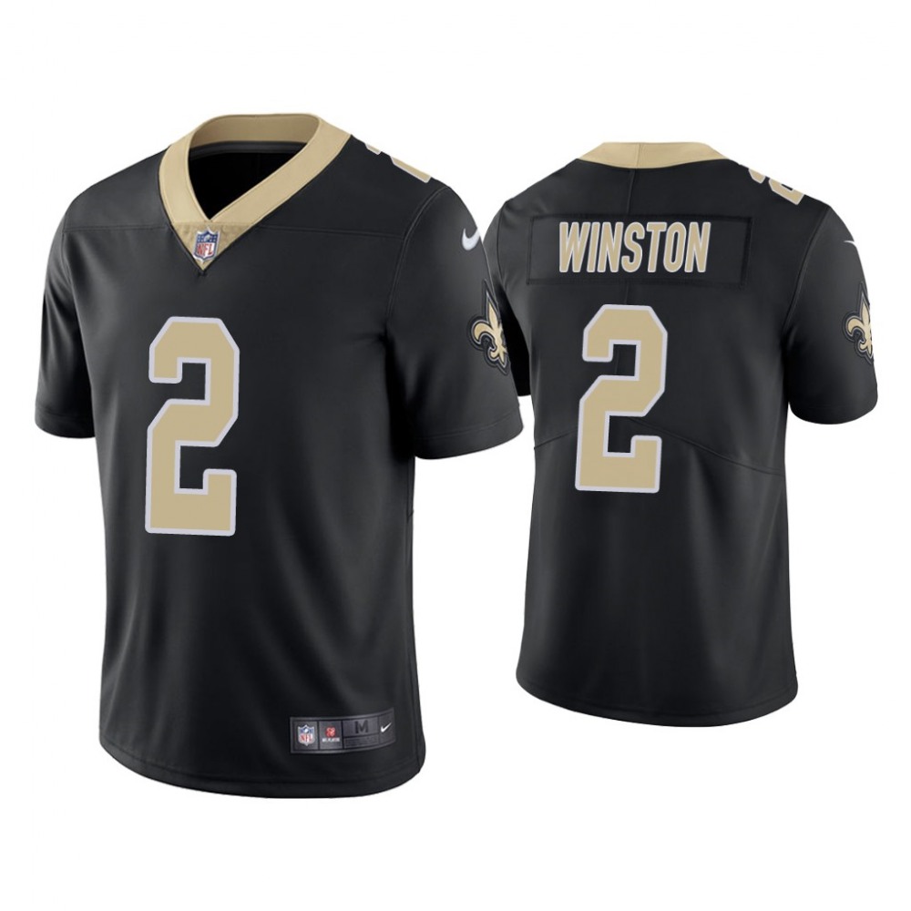 Men's New Orleans Saints #2 Jameis Winston BlackVapor Untouchable Limited Stitched Jersey