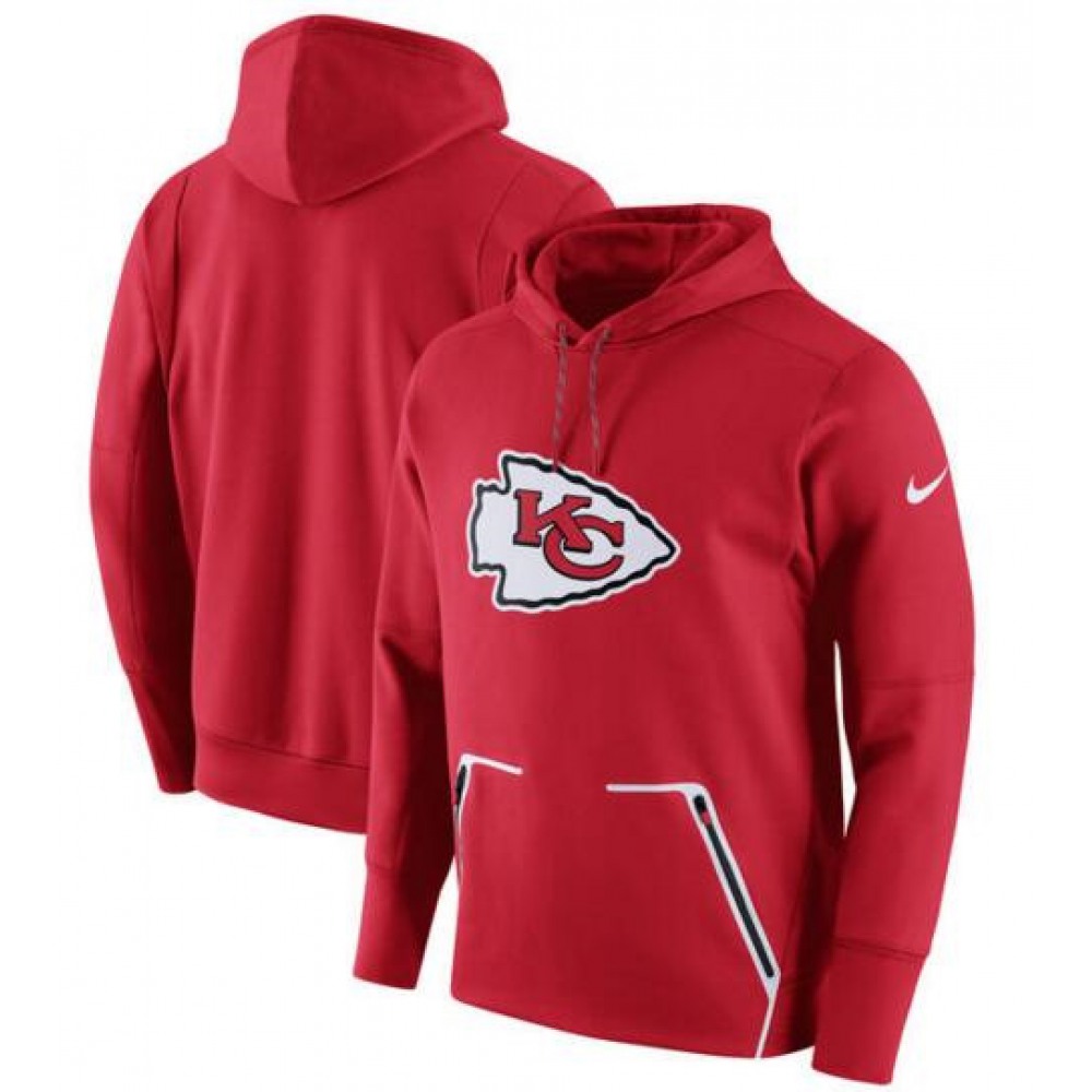 Men'sKansas City Chiefs Red Champ Drive Vapor Speed Pullover Hoodie