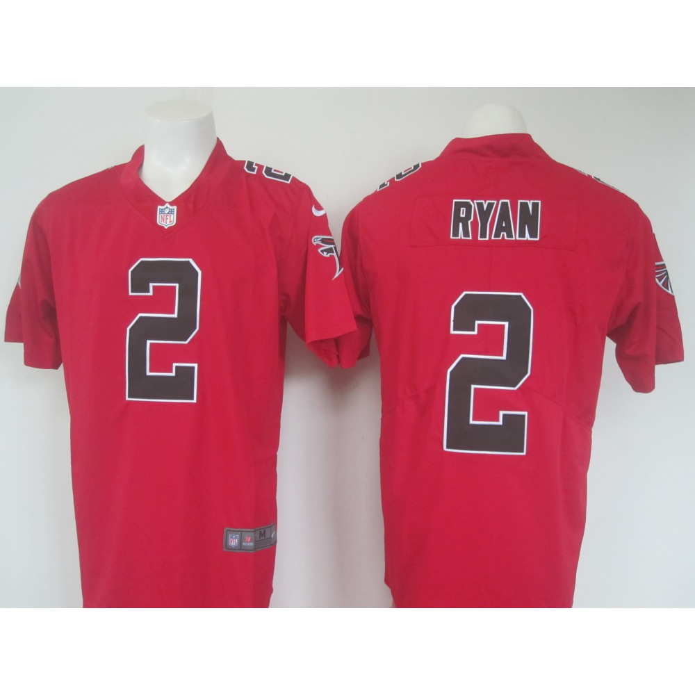 Men'sAtlanta Falcons #2 Matt Ryan Red Limited Rush Stitched NFL Jersey