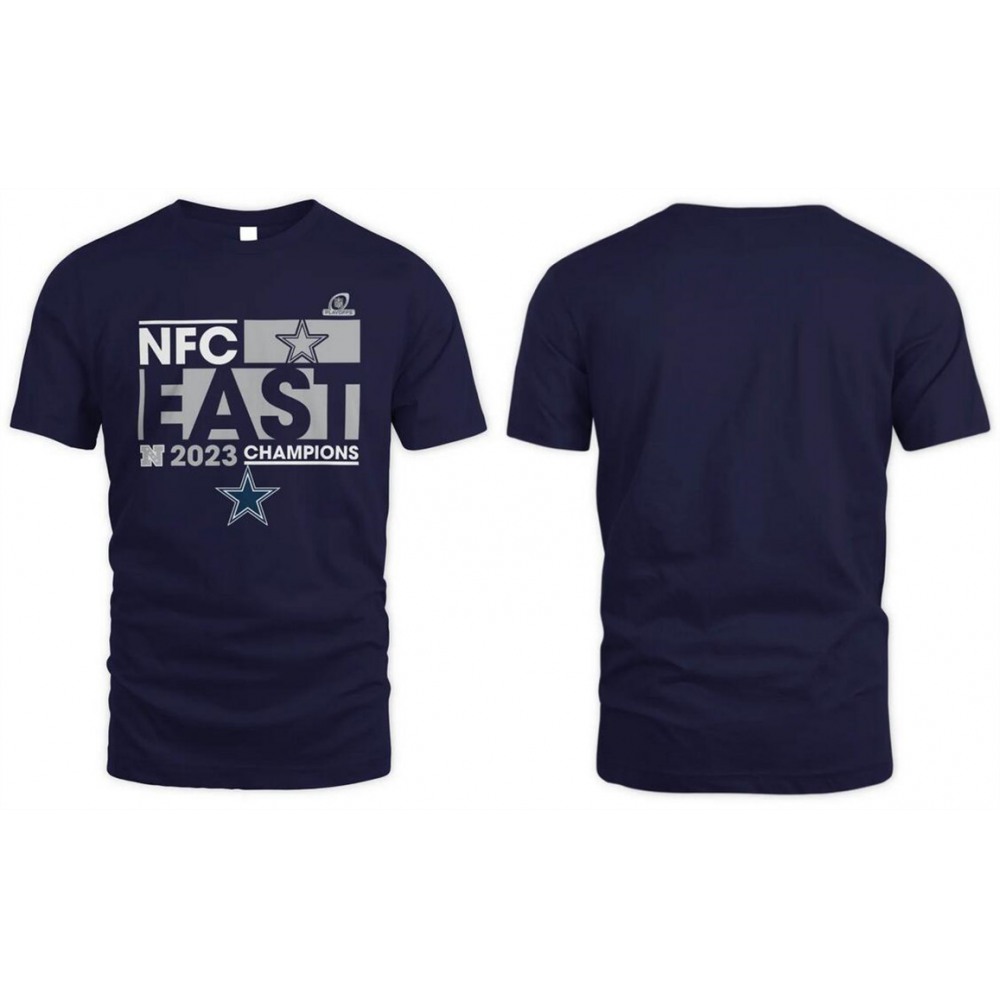 Men's Dallas Cowboys Navy 2023 NFC East Division Champions Big & Tall Conquer Tee T-Shirt