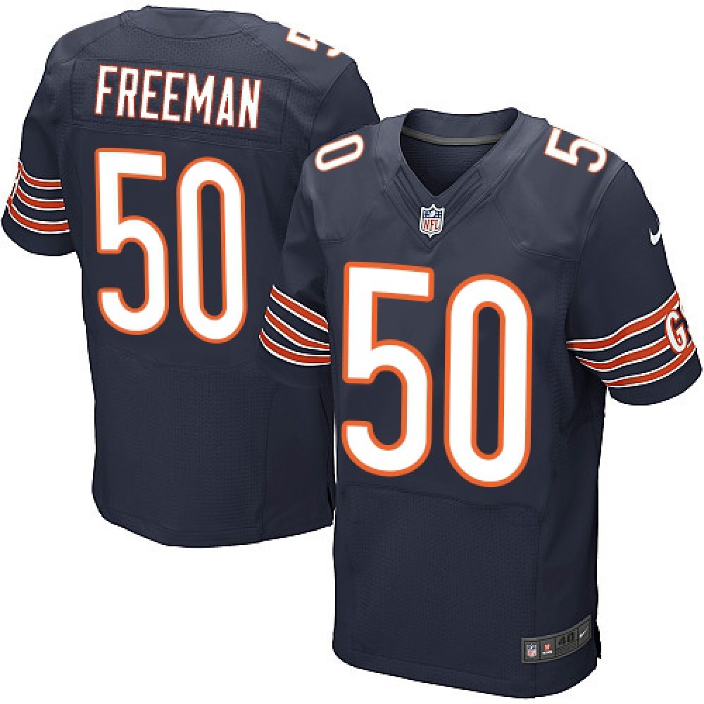 Bears #50 Jerrell Freeman Navy Blue Team Color Men's Stitched NFL Elite Jersey