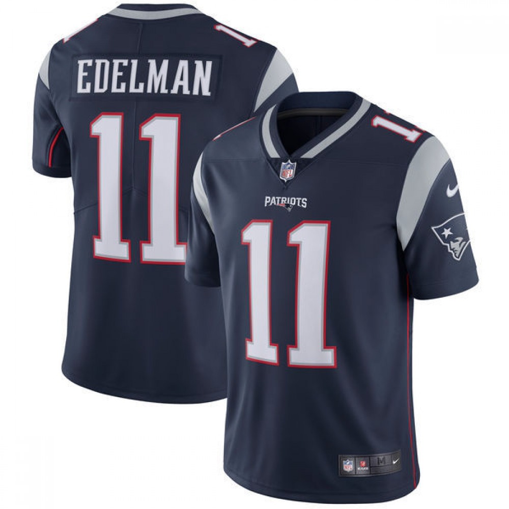 Men's New England Patriots #11 Julian EdelmanNavy Vapor Untouchable Limited Stitched NFL Jersey