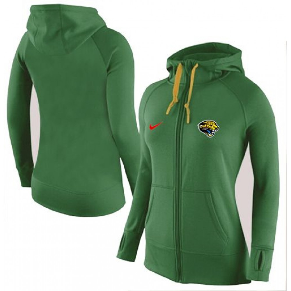 Women'sJacksonville Jaguars Full-Zip Performance Hoodie Green
