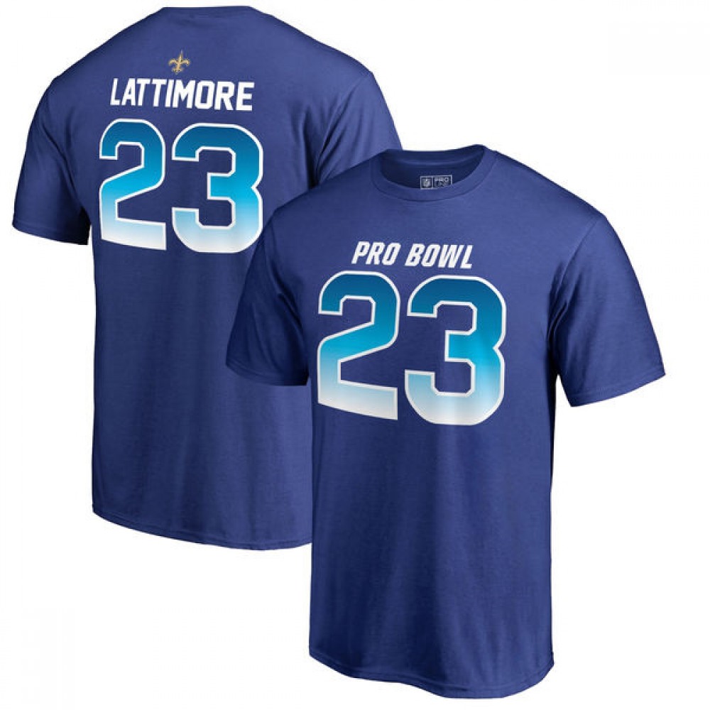 Saints #23 Marshon LattimoreAFC Pro Line 2018 NFL Pro Bowl Royal T-Shirt