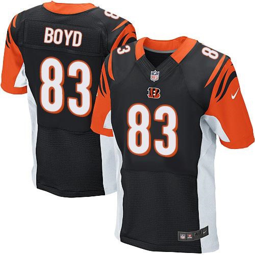 Bengals #83 Tyler Boyd Black Team Color Men's Stitched NFL Elite Jersey
