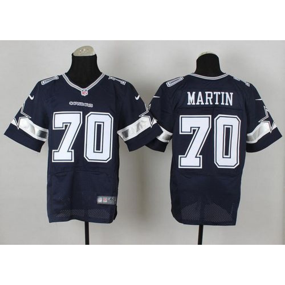 Cowboys #70 Zack Martin Navy Blue Team Color Men's Stitched NFL Elite Jersey