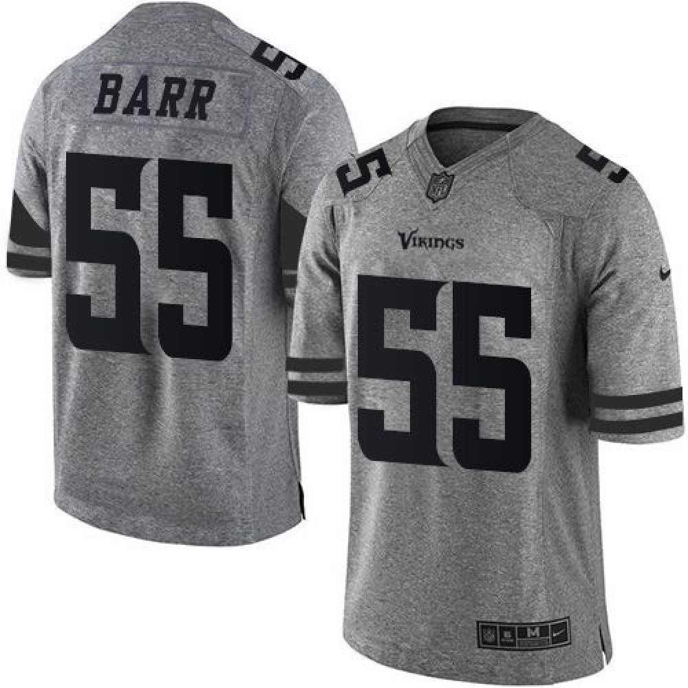 Vikings #55 Anthony Barr Gray Men's Stitched NFL Limited Gridiron Gray Jersey