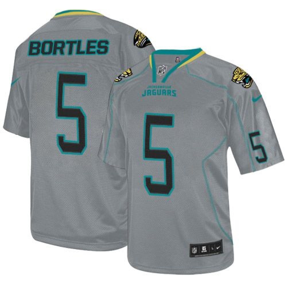 Jaguars #5 Blake Bortles Lights Out Grey Youth Stitched NFL Elite Jersey