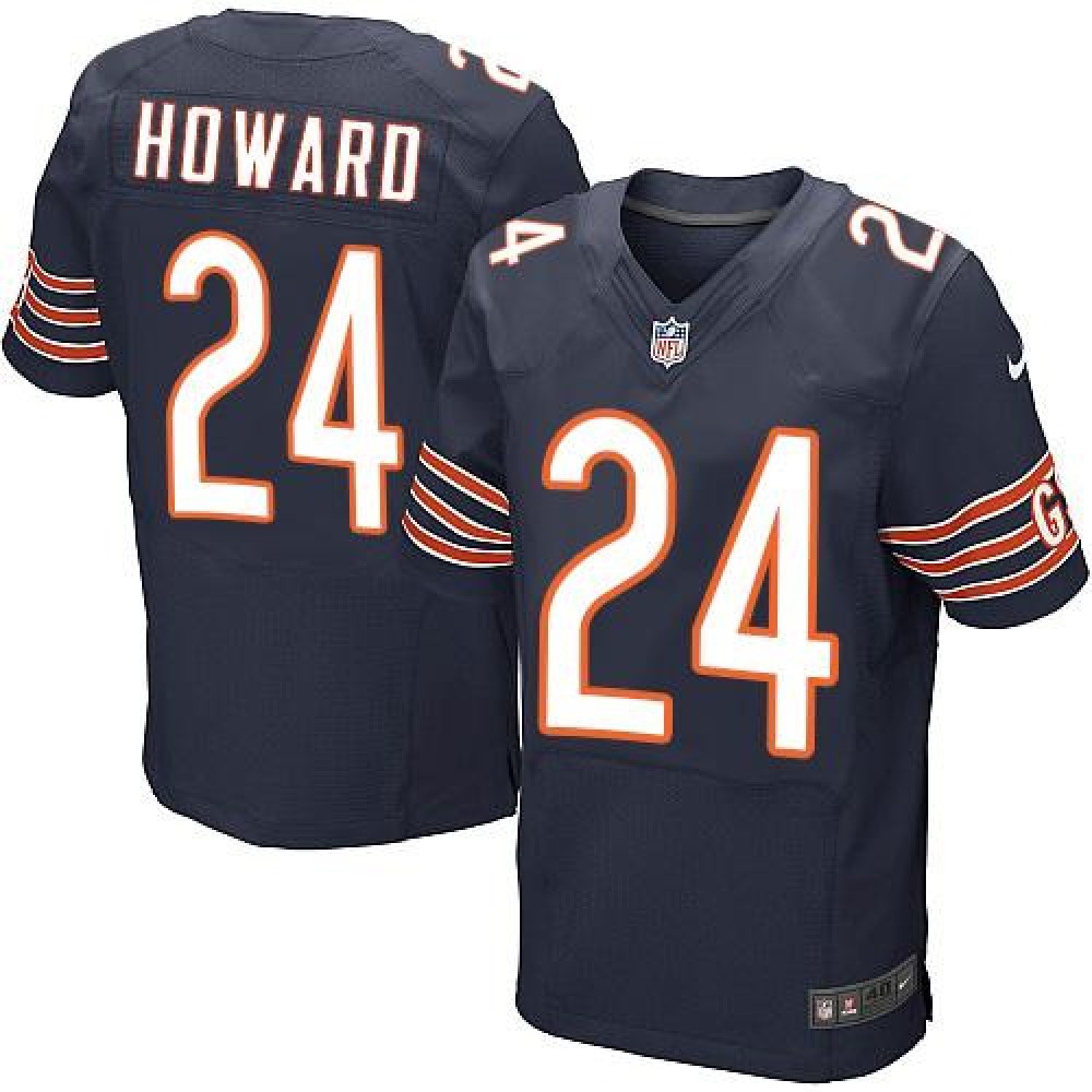 Bears #24 Jordan Howard Navy Blue Team Color Men's Stitched NFL Elite Jersey