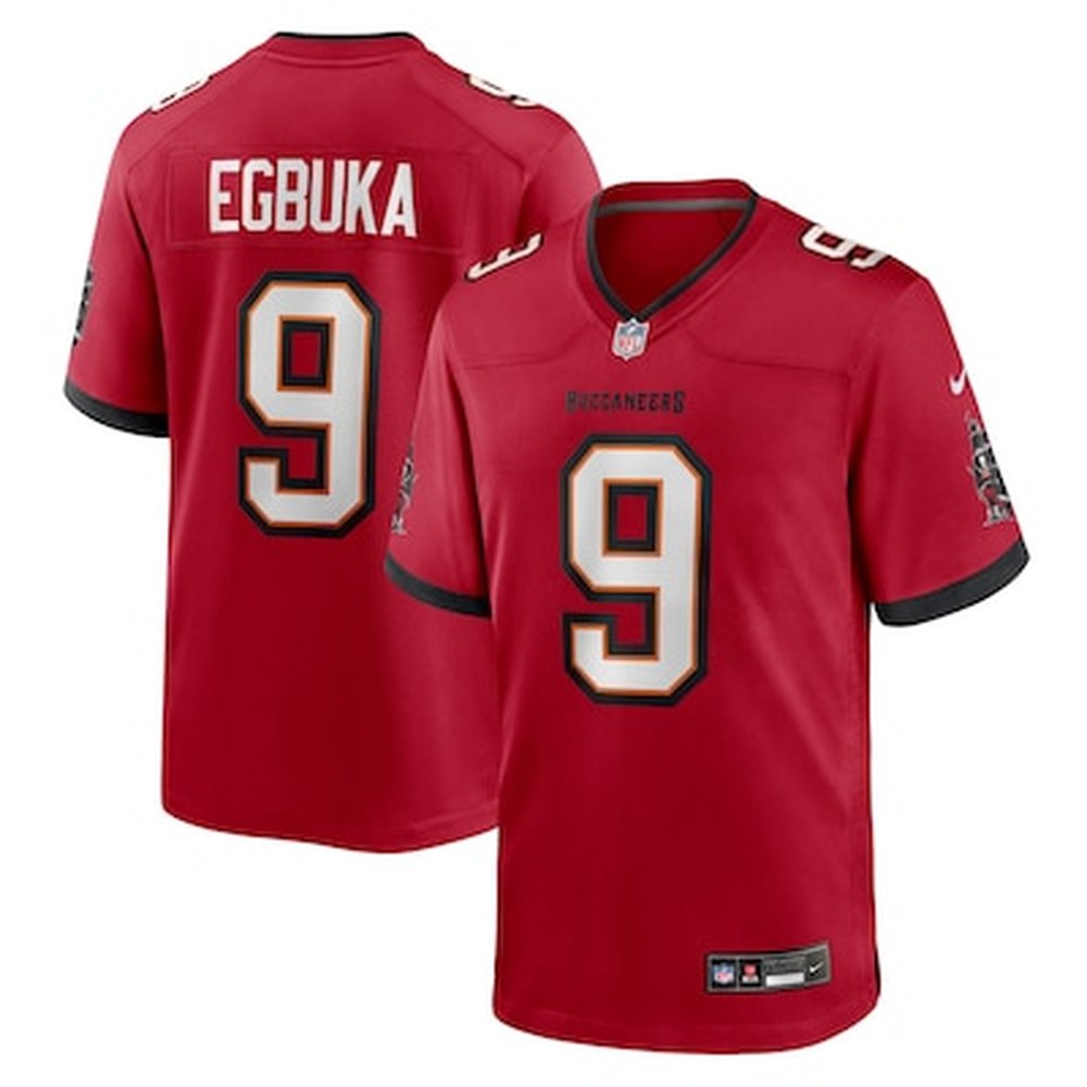 Youth Tampa Bay Buccaneers #9 Emeka Egbuka Nike Red 2025 NFL Draft First Round Pick Game Jersey