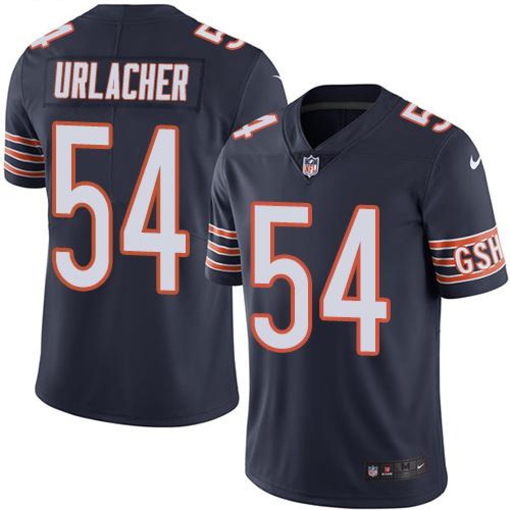 Bears #54 Brian Urlacher Navy Blue Men's Stitched NFL Limited Rush Jersey