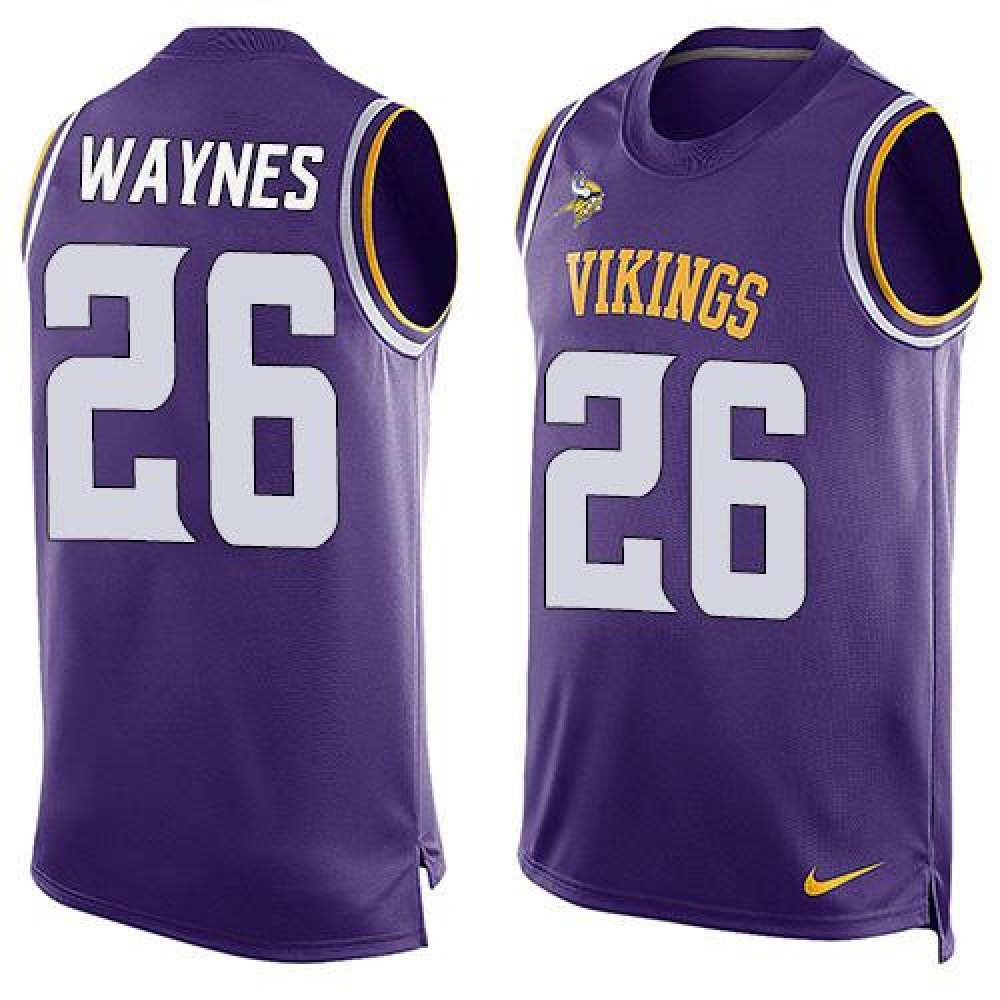 Vikings #26 Trae Waynes Purple Team Color Men's Stitched NFL Limited Tank Top Jersey