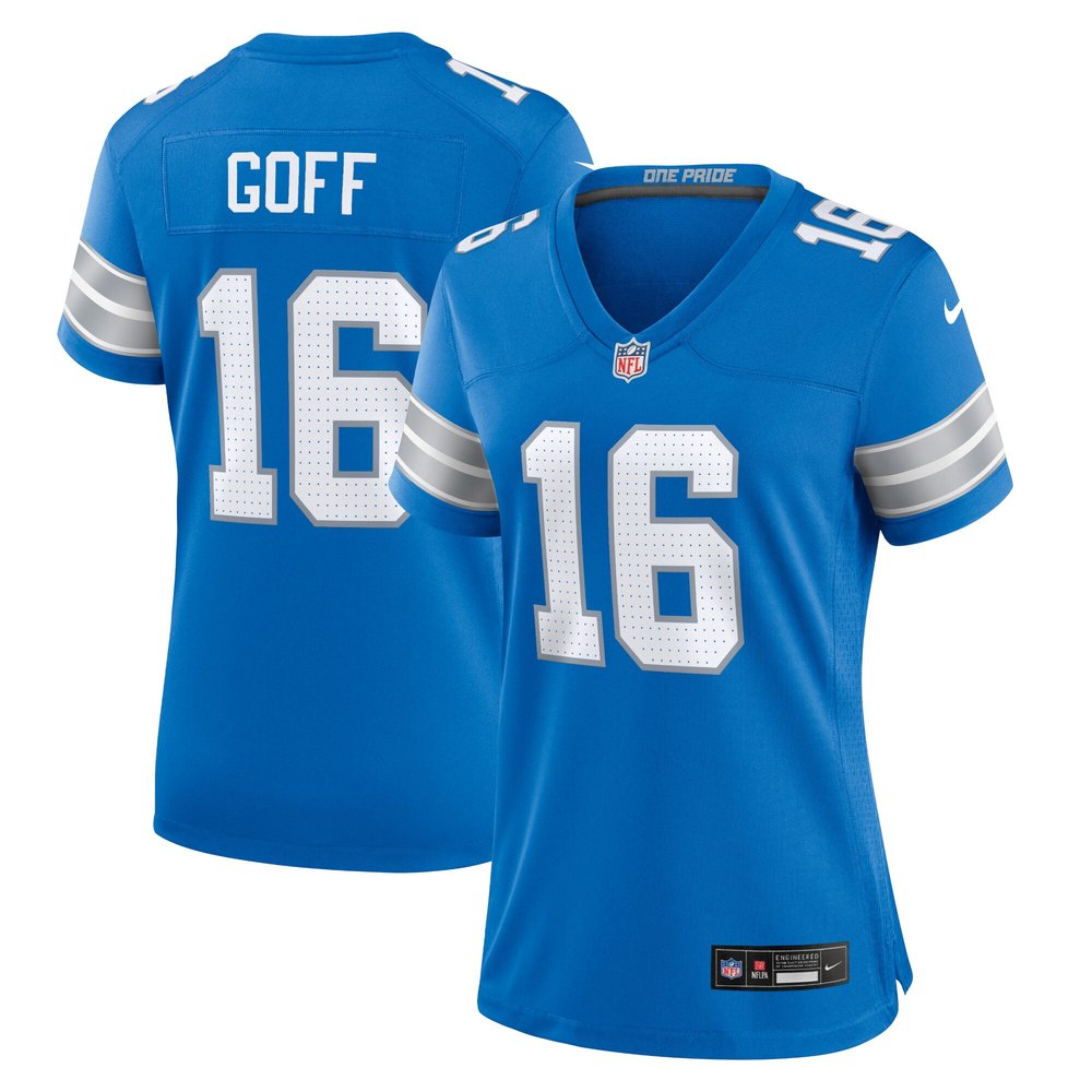 Women's Detroit Lions #16 Jared GoffBlue Game Jersey