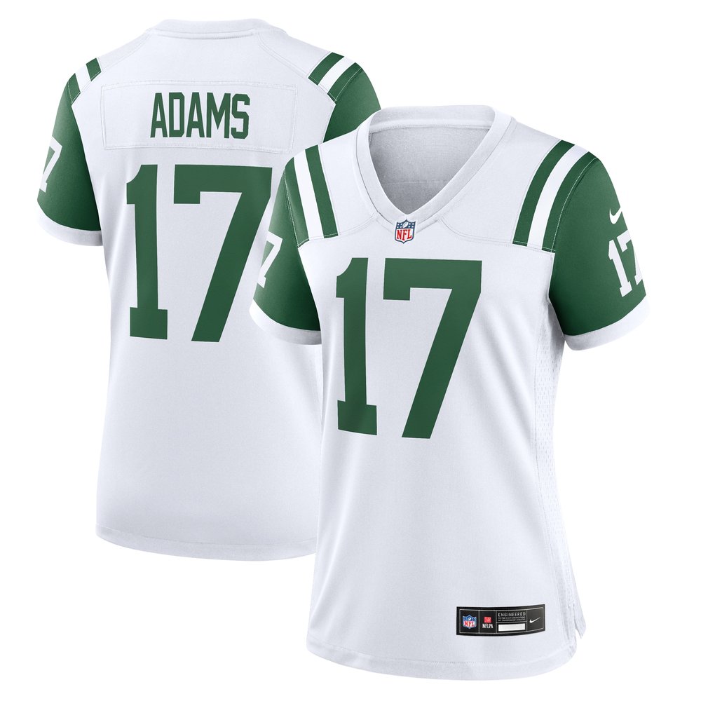 Women's New York Jets #17 Davante AdamsWhite Classic Alternate Game Jersey