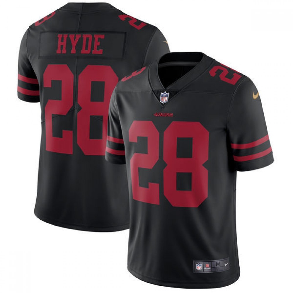 Men's San Francisco 49ers #28 Carlos HydeBlack Vapor Untouchable Limited Stitched NFL Jersey