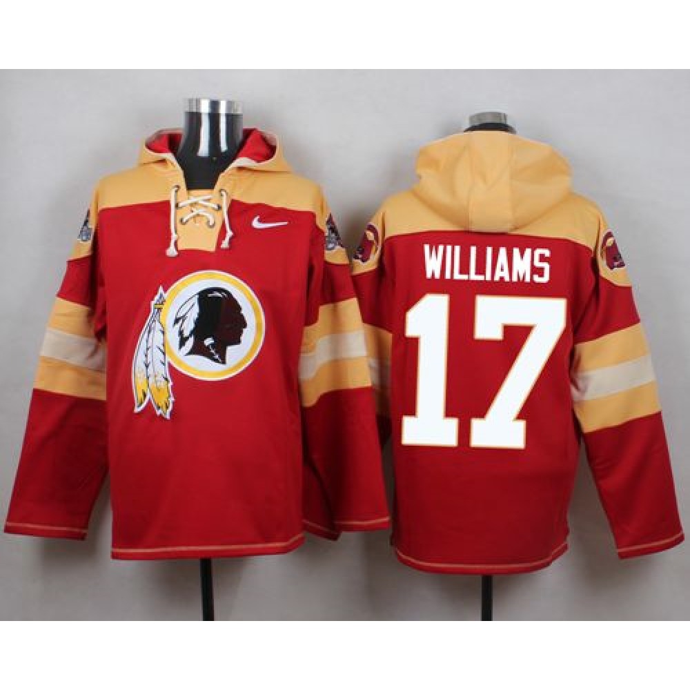 Redskins #17 Doug Williams Burgundy Red Player Pullover NFL Hoodie