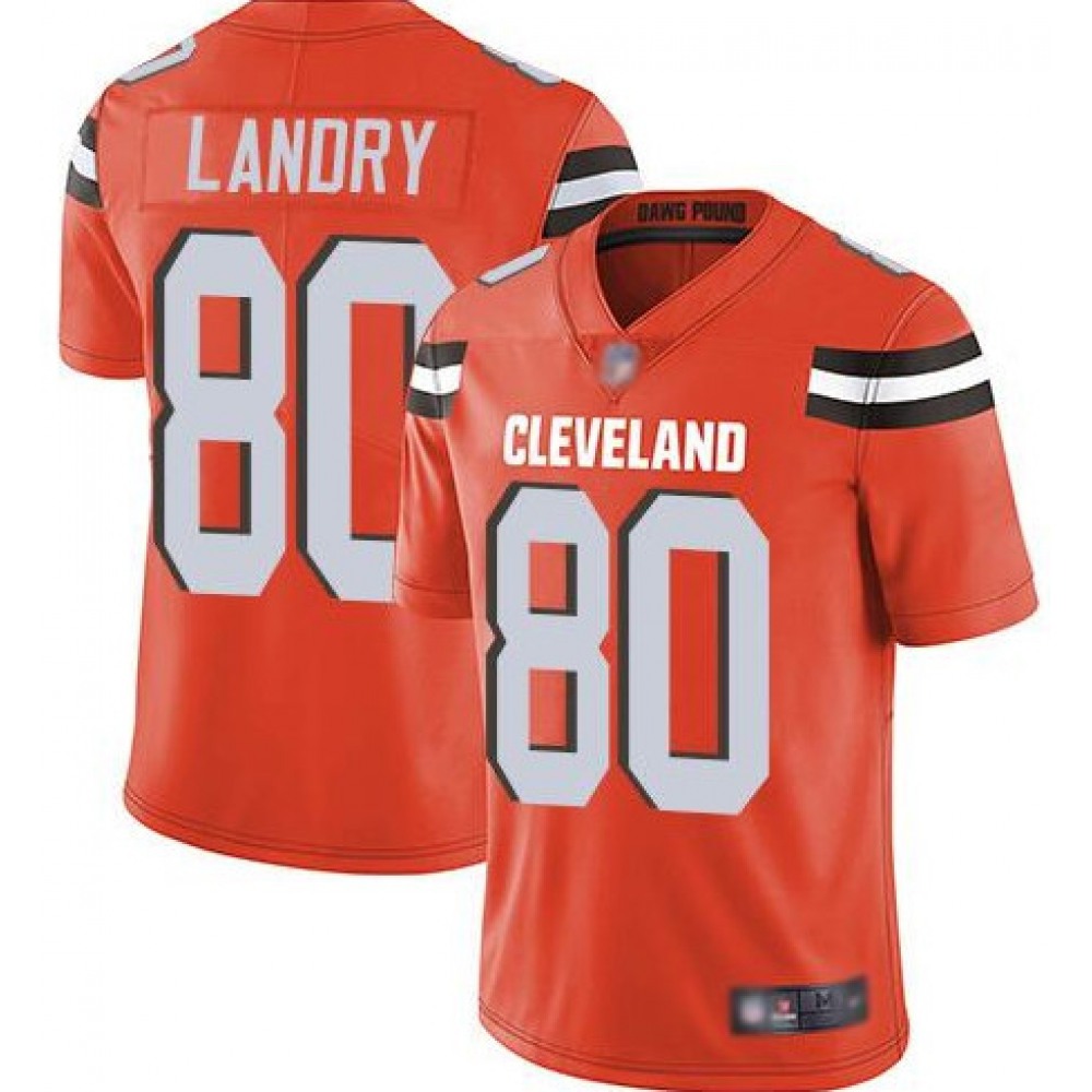 Men's Cleveland Browns #80 Jarvis Landry Orange Vapor Untouchable Limited Stitched Jersey