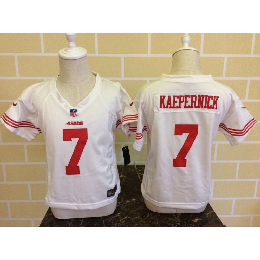 ToddlerSan Francisco 49ers #7 Colin Kaepernick White Stitched NFL Jersey