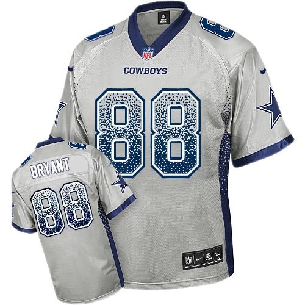 Cowboys #88 Dez Bryant Grey Youth Stitched NFL Elite Drift Fashion Jersey