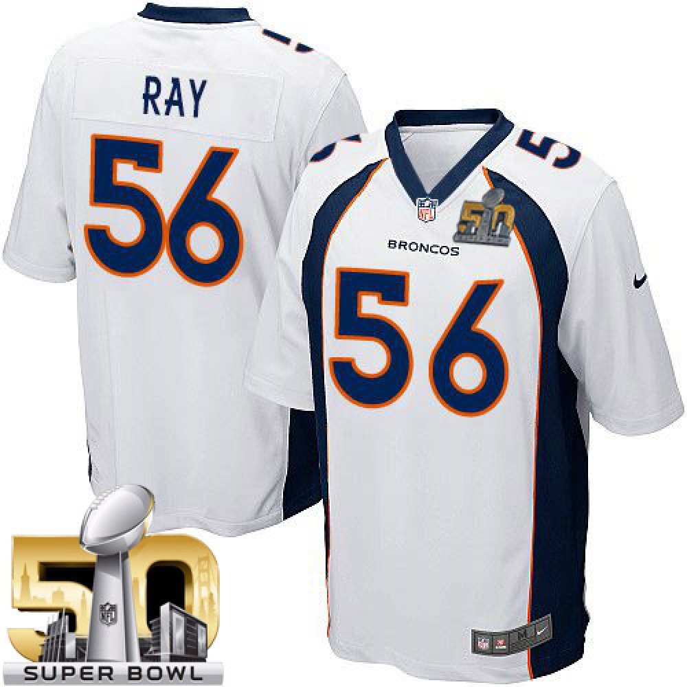 Broncos #56 Shane Ray White Super Bowl 50 Youth Stitched NFL New Elite Jersey