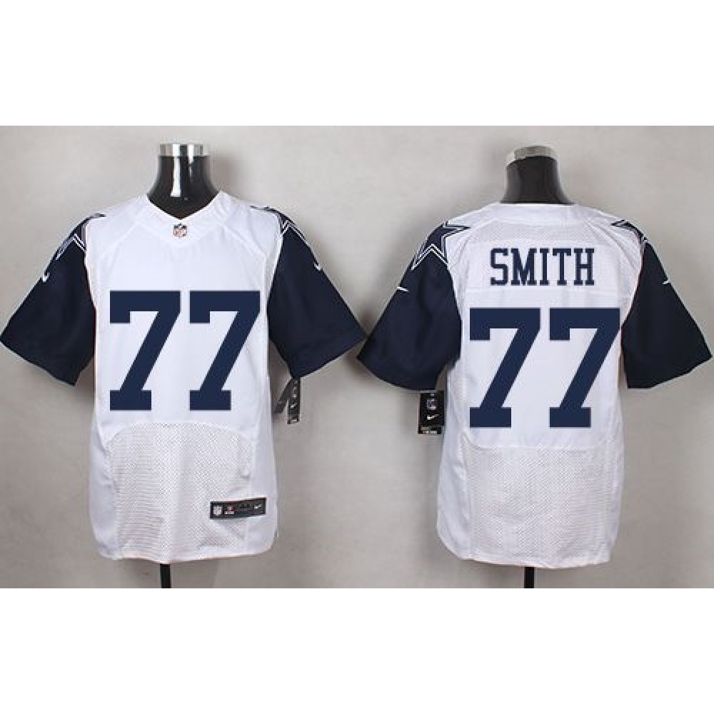 Cowboys #77 Tyron Smith White Men's Stitched NFL Elite Rush Jersey