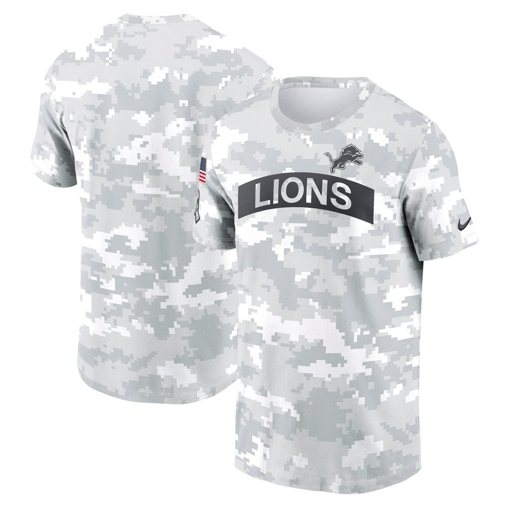 Men's Detroit LionsArctic Camo 2024 Salute To Service Performance T-Shirt