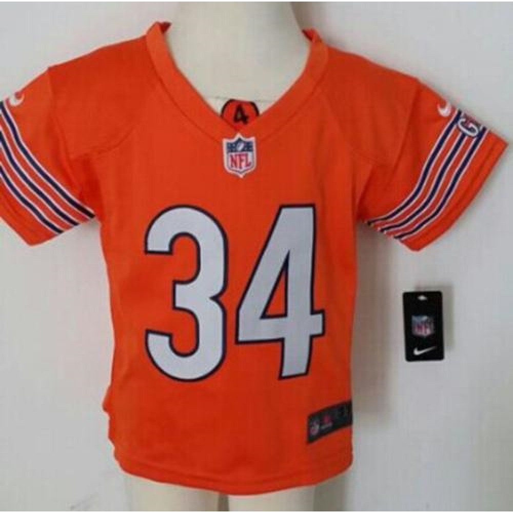 ToddlerBears #34 Walter Payton Orange Alternate Stitched NFL Elite Jersey
