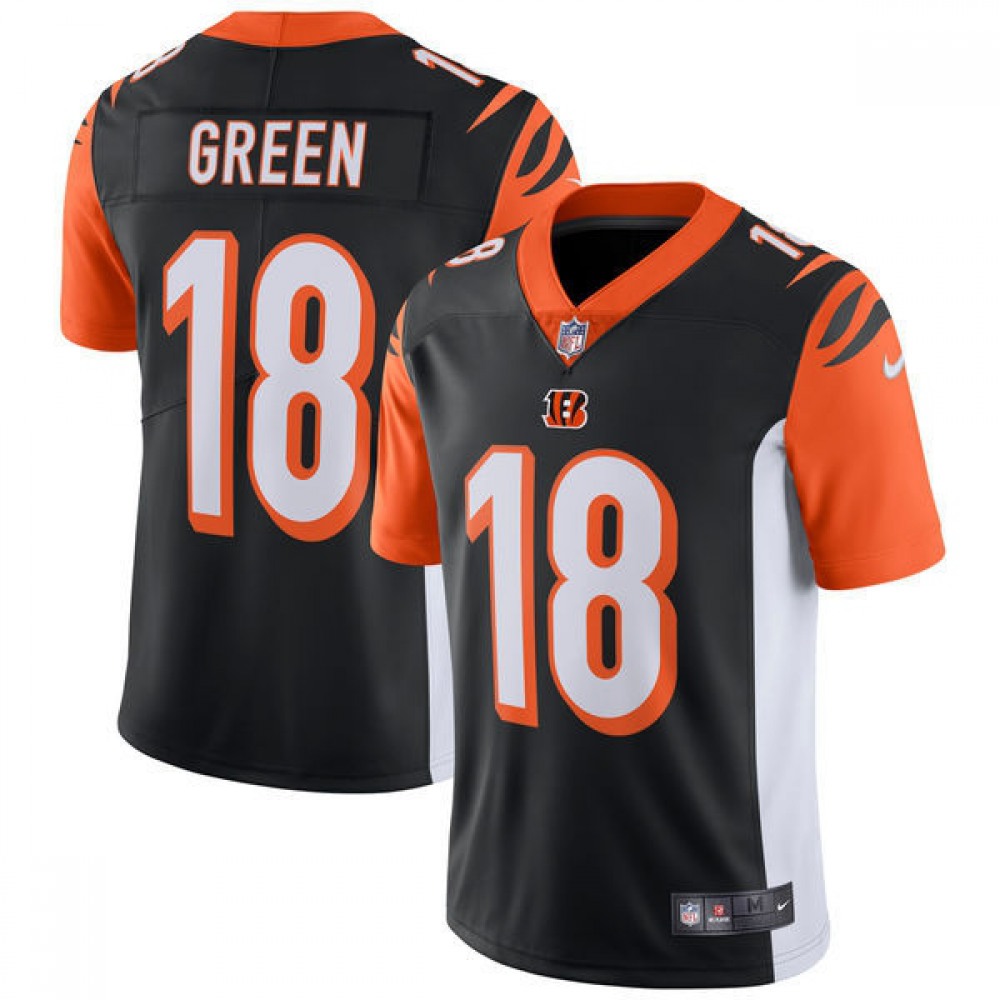 Men's Cincinnati Bengals #18 A.J. GreenBlack Vapor Untouchable Limited Stitched NFL Jersey