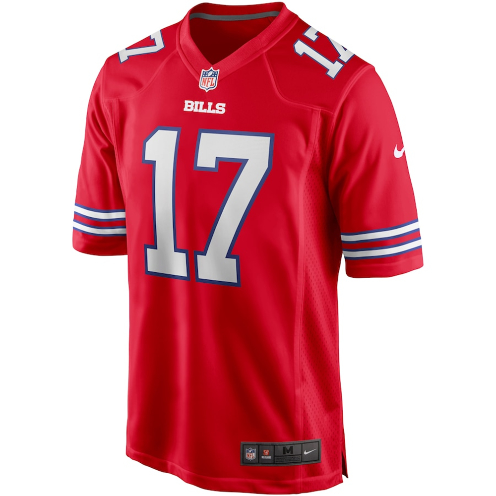 🔥Combo Sale - Buffalo Bills Josh Allen Nike Red Alternate Game Jersey & Air Force 1 Low Team Sneakers
