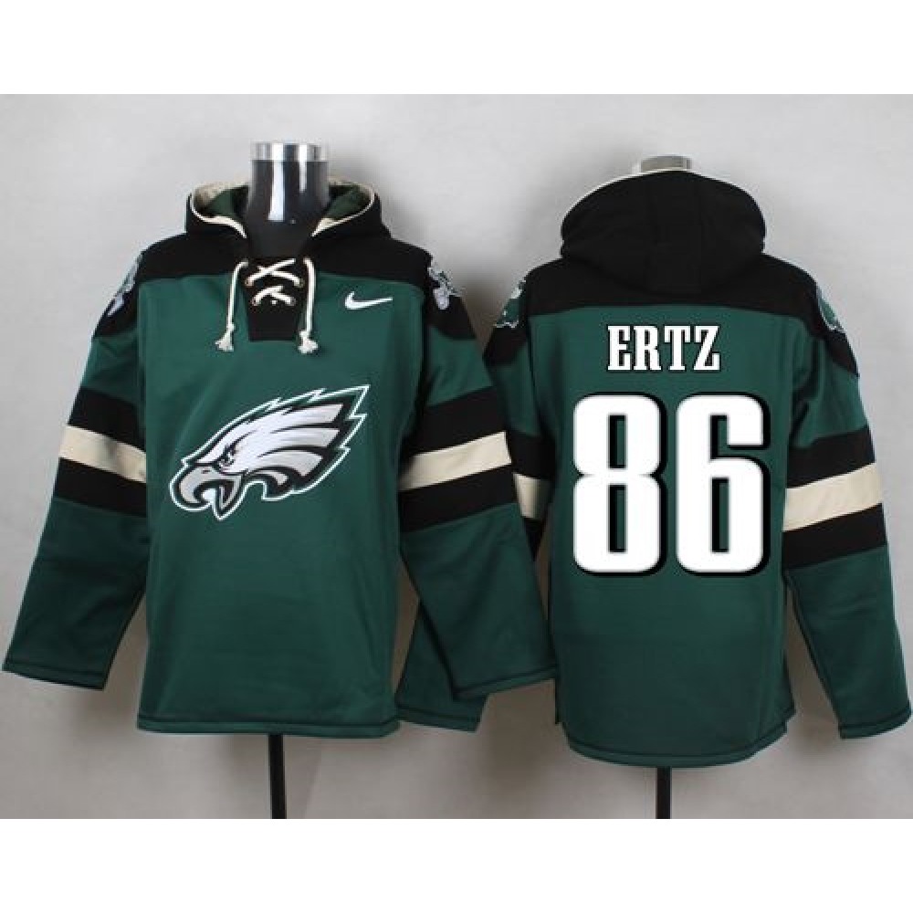 Eagles #86 Zach Ertz Midnight Green Player Pullover NFL Hoodie