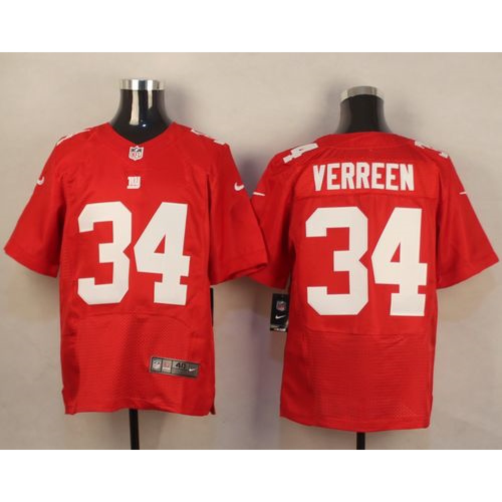 Giants #34 Shane Vereen Red Alternate Men's Stitched NFL Elite Jersey