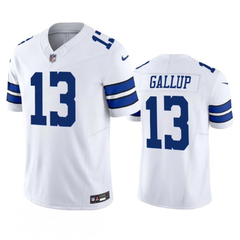 Men's Dallas Cowboys #13 Michael Gallup White 2023 F.U.S.E. Vapor Limited Stitched Football Jersey