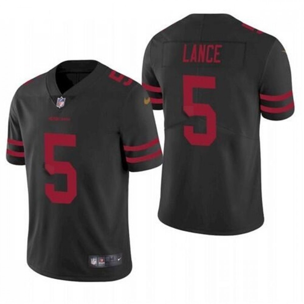 Men's San Francisco 49ers #5 Trey Lance Black Vapor Untouchable Limited Stitched Jersey