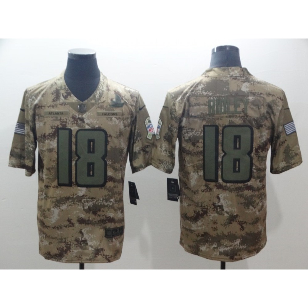 Men's Atlanta Falcons #18 Calvin Ridley 2018 Camo Salute to Service Limited Stitched NFL Jersey