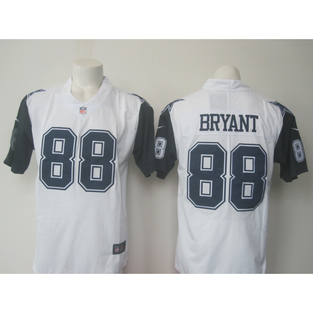 Men'sCowboys #88 Dez Bryant White Limited Rush Stitched NFL Jersey