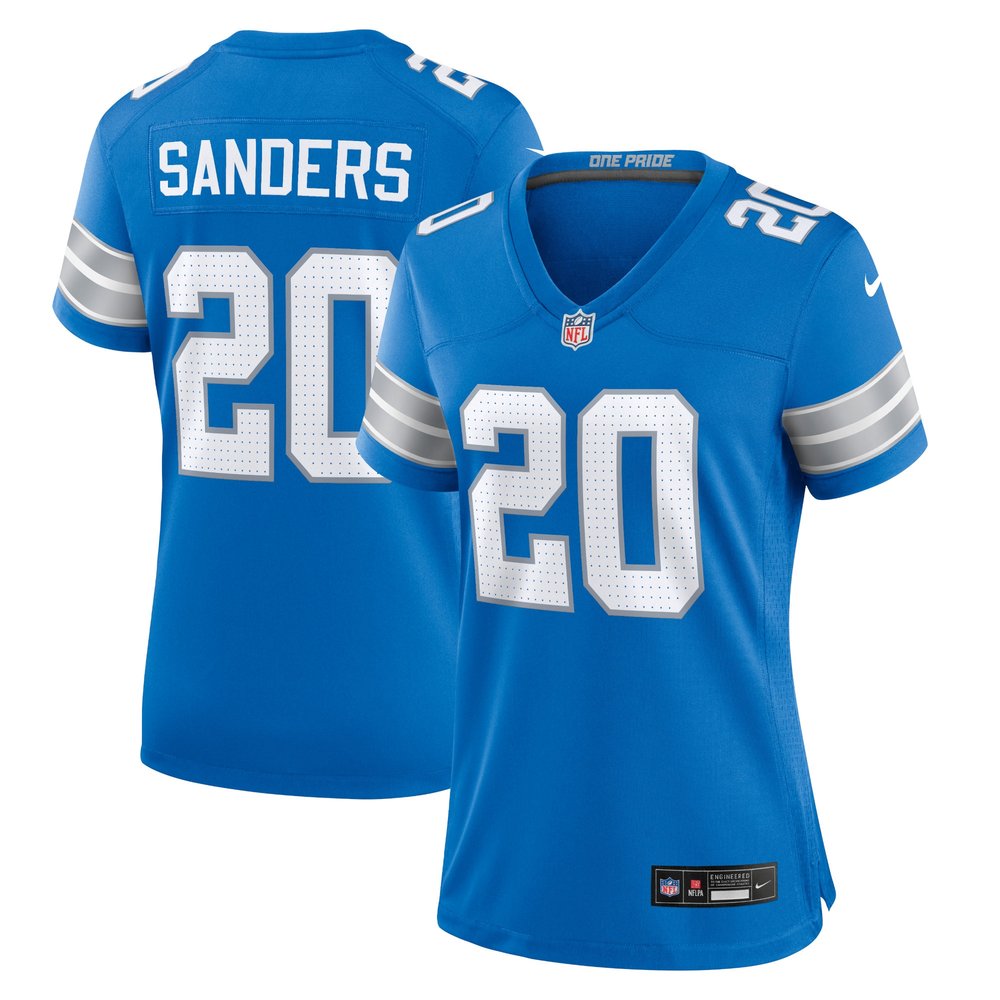 Women's Detroit Lions #20 Barry SandersBlue Retired Player Game Jersey