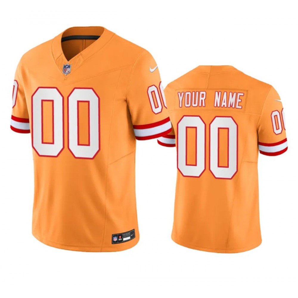 Men's Tampa Bay Buccaneers Active Player Custom Orange 2023 F.U.S.E.Throwback Limited Stitched Jersey