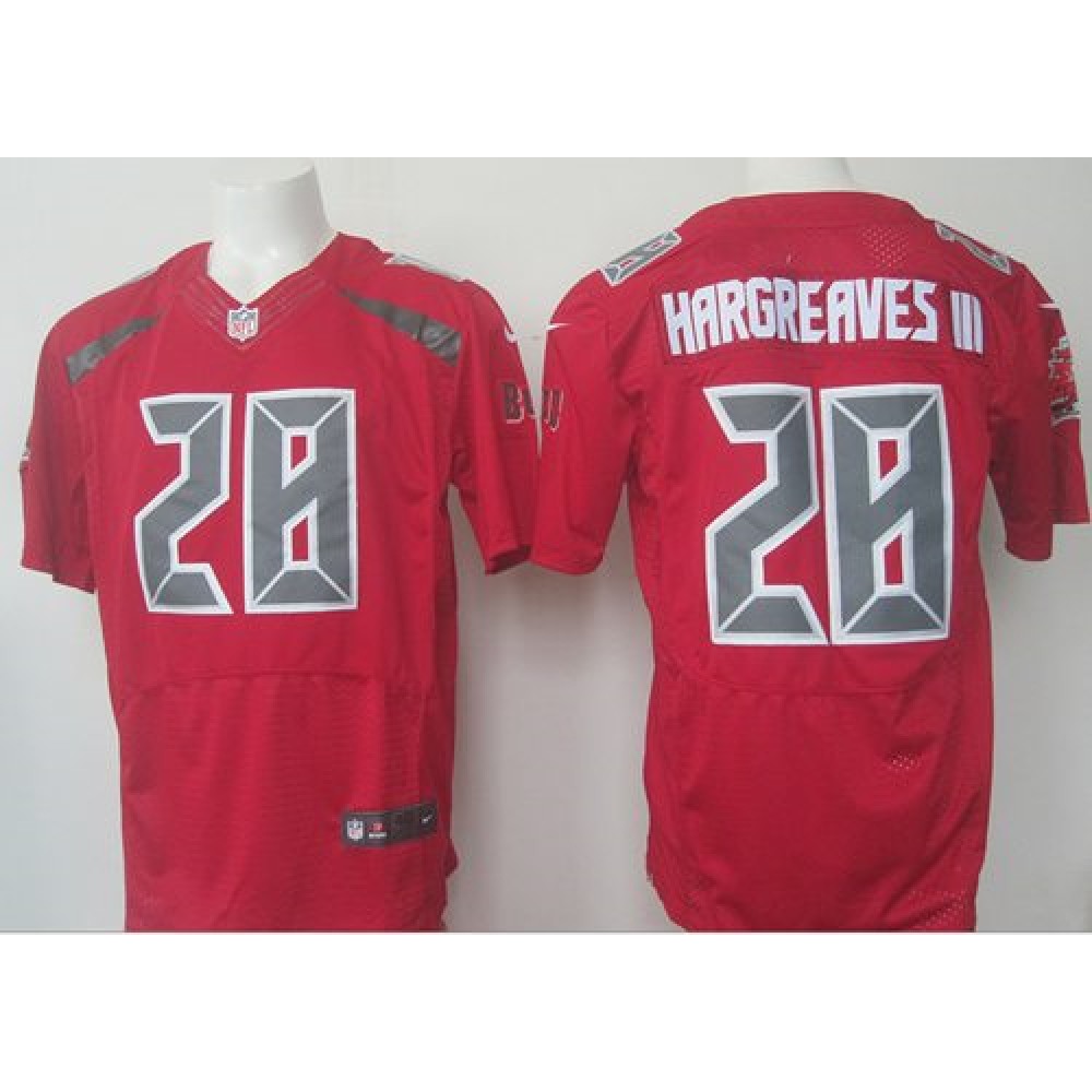 Buccaneers #28 Vernon Hargreaves III Red Men's Stitched NFL Elite Rush Jersey