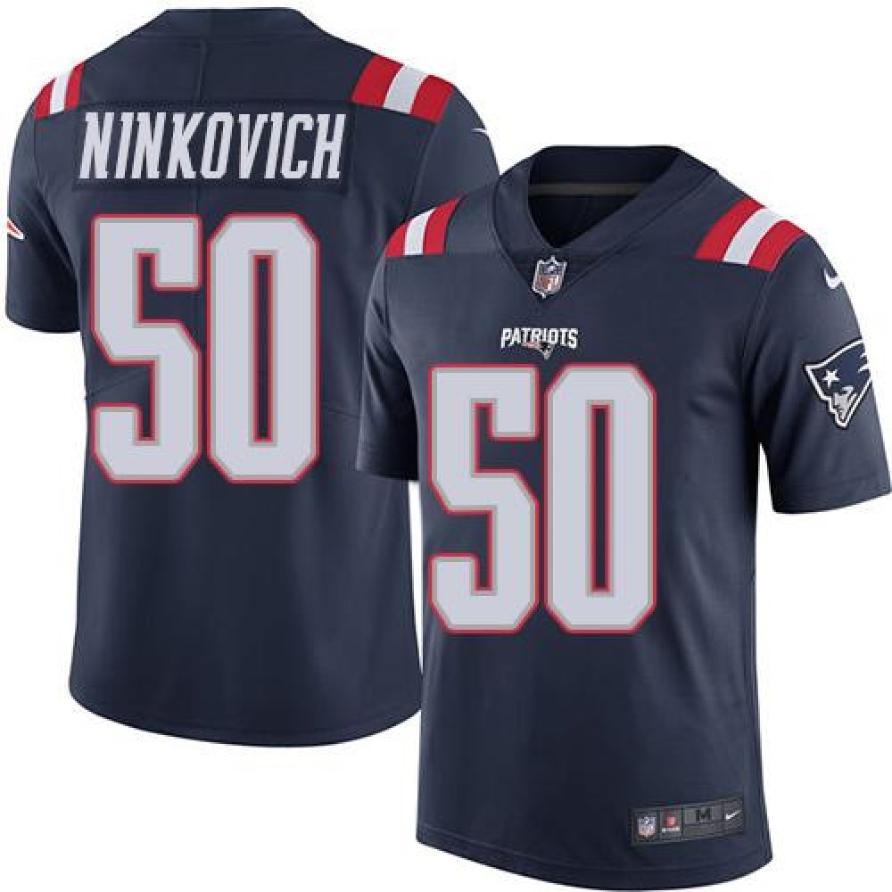 Patriots #50 Rob Ninkovich Navy Blue Youth Stitched NFL Limited Rush Jersey