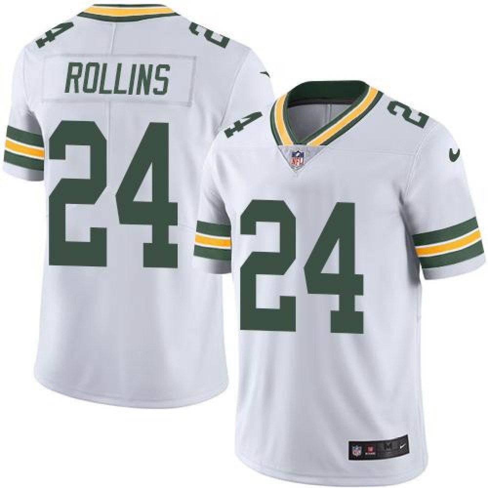 Packers #24 Quinten Rollins White Men's Stitched NFL Limited Rush Jersey