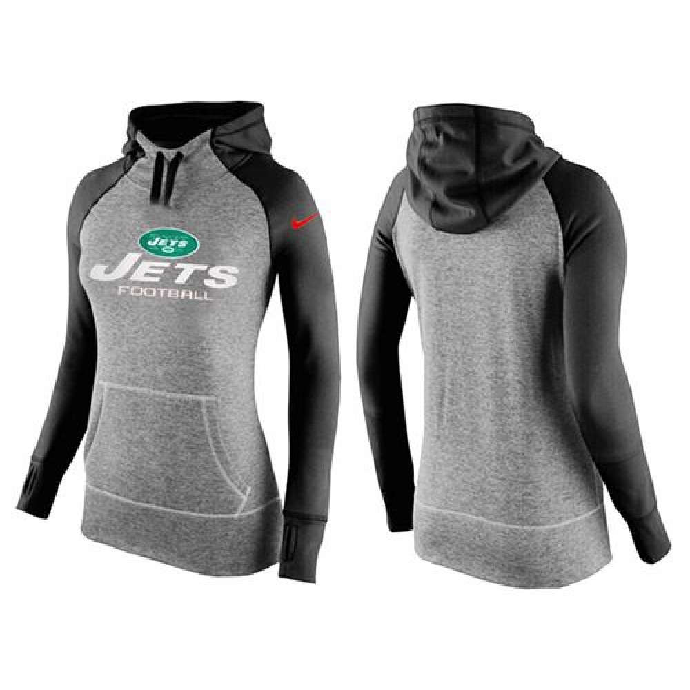 Women'sNew York Jets Performance Hoodie Grey & Black
