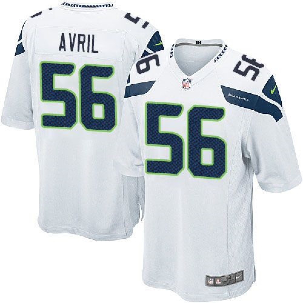 Seahawks #56 Cliff Avril White Youth Stitched NFL Elite Jersey